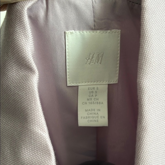H&M NWOT Oversized Lavender Women's Blazer Lined, Size S - Picture 2 of 10
